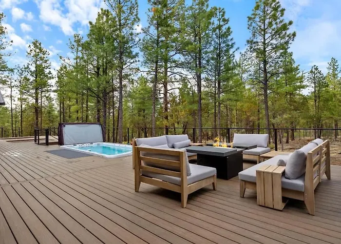 Stylish Fire Pit Hot Tub & Forest Views Holiday home Pinetop-Lakeside